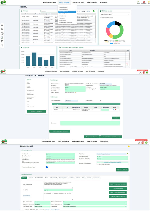 Interface Elips'PHARMA - Accueil